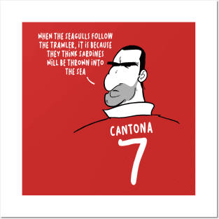 Eric Cantona Manchester Trawler Posters and Art